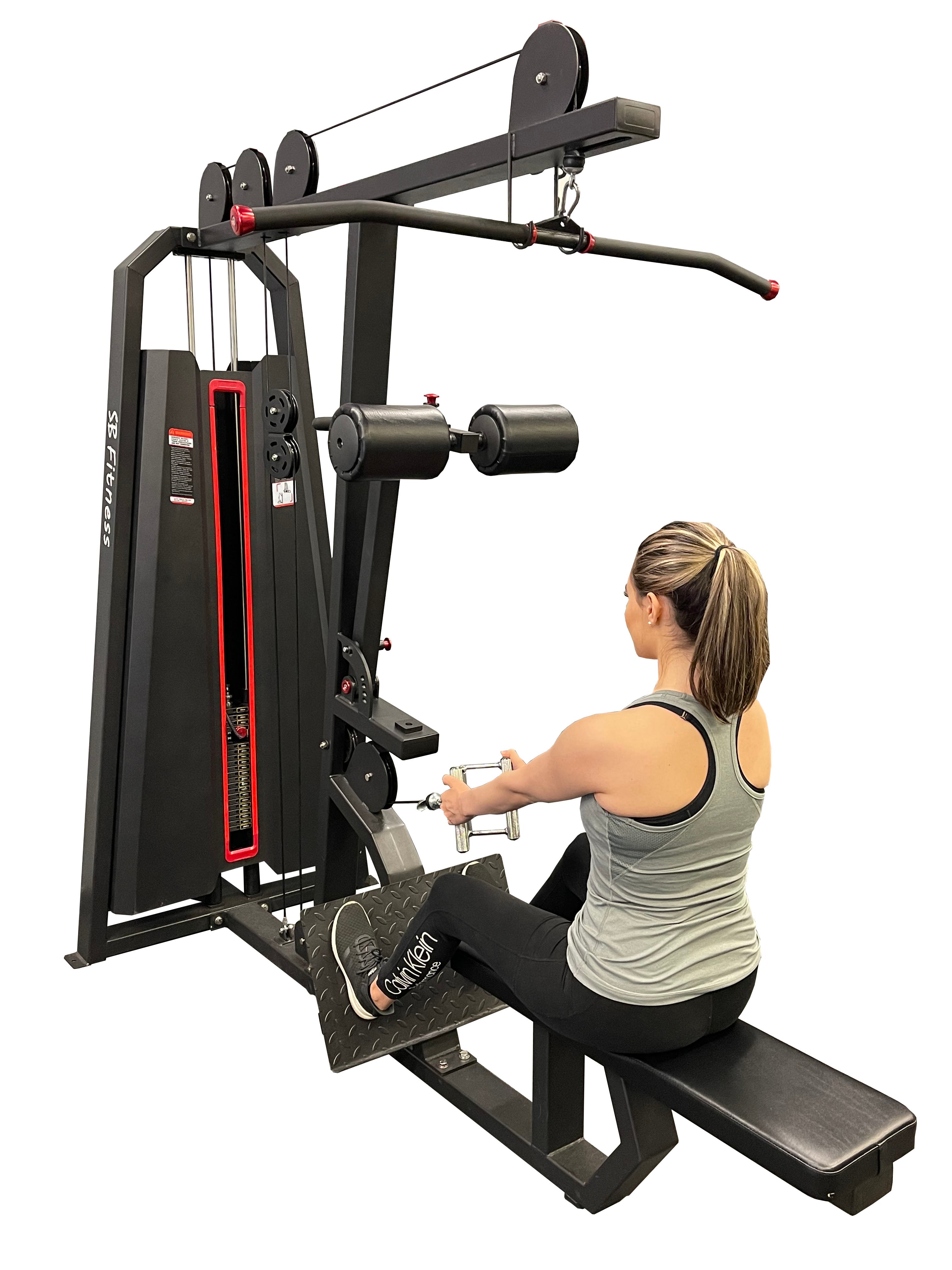 SB Fitness LPLR200S Commercial Lat Pulldown Low Row Combo